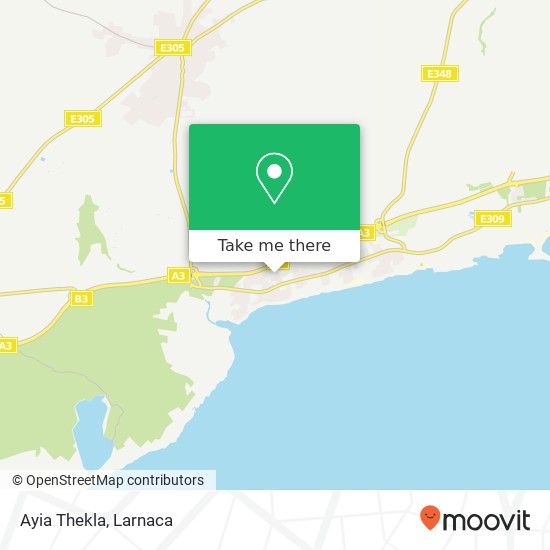 Ayia Thekla map