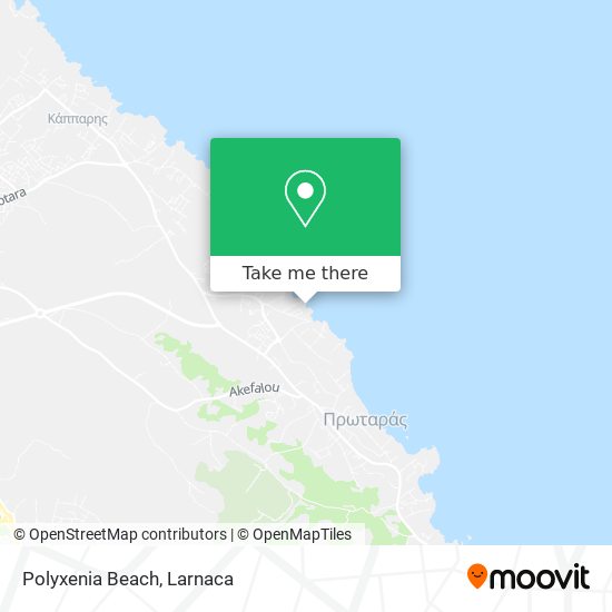 Polyxenia Beach χάρτης