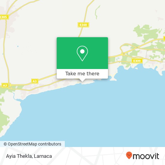 Ayia Thekla map