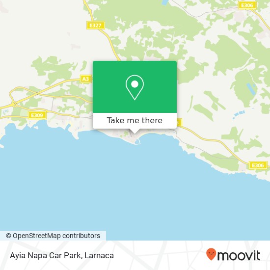 Ayia Napa Car Park map