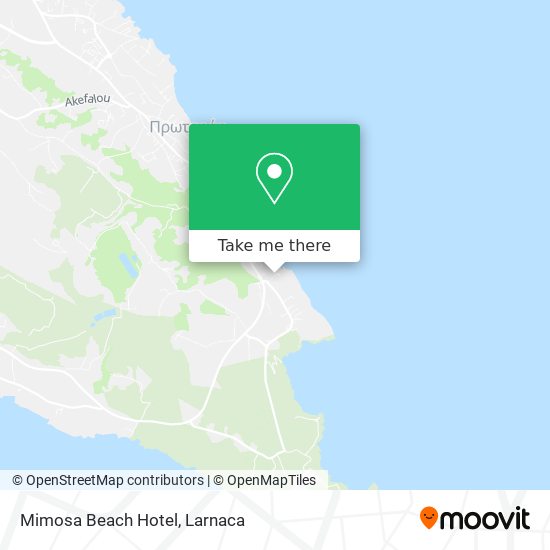 Mimosa Beach Hotel χάρτης
