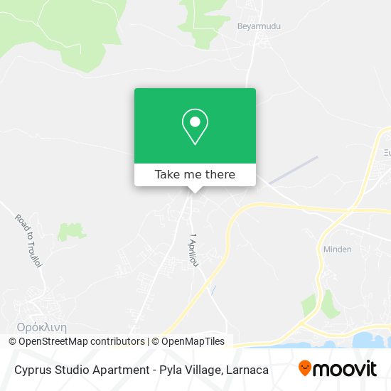 Cyprus Studio Apartment - Pyla Village χάρτης