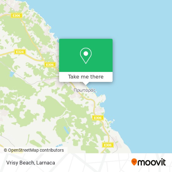 Vrisy Beach map