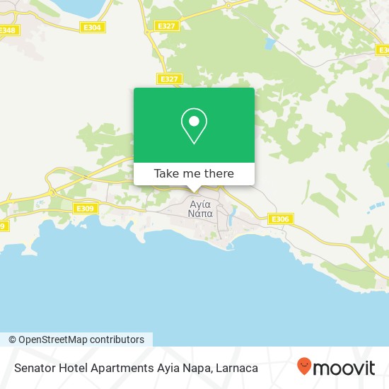 Senator Hotel Apartments Ayia Napa χάρτης
