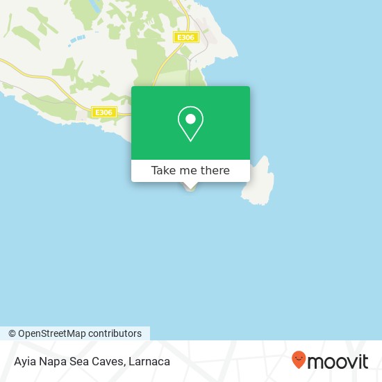 Ayia Napa Sea Caves χάρτης