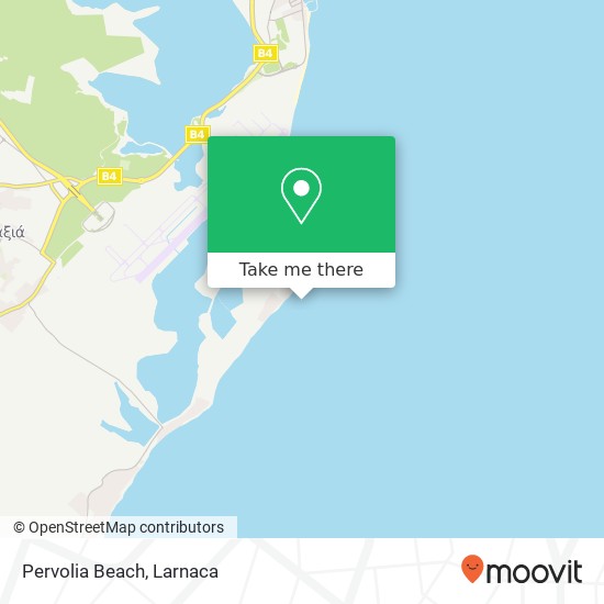 Pervolia Beach χάρτης