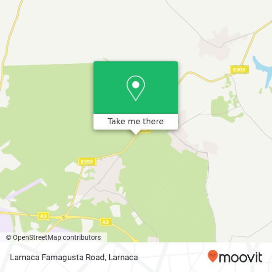 Larnaca Famagusta Road χάρτης