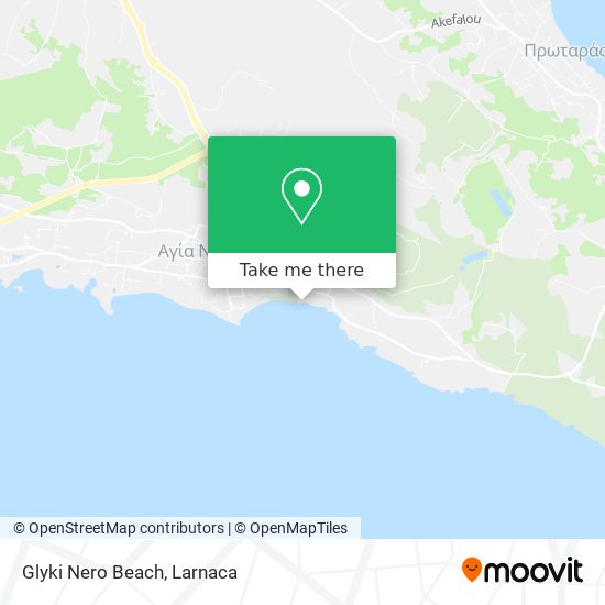 Glyki Nero Beach map