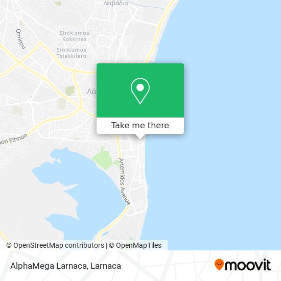 AlphaMega Larnaca map