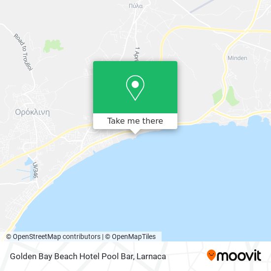 Golden Bay Beach Hotel Pool Bar χάρτης