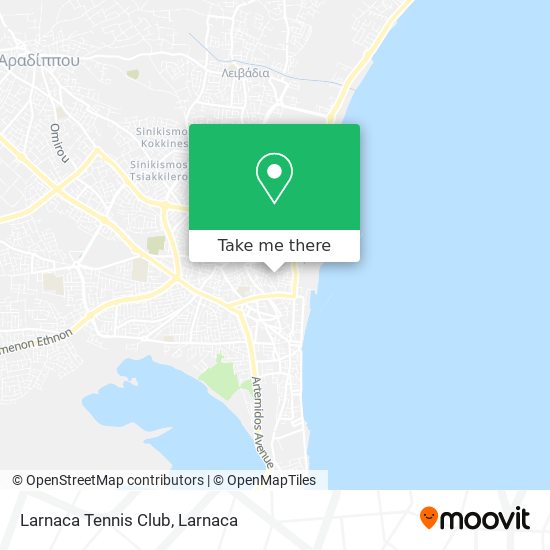 Larnaca Tennis Club χάρτης