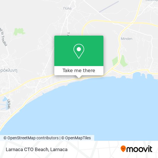 Larnaca CTO Beach χάρτης