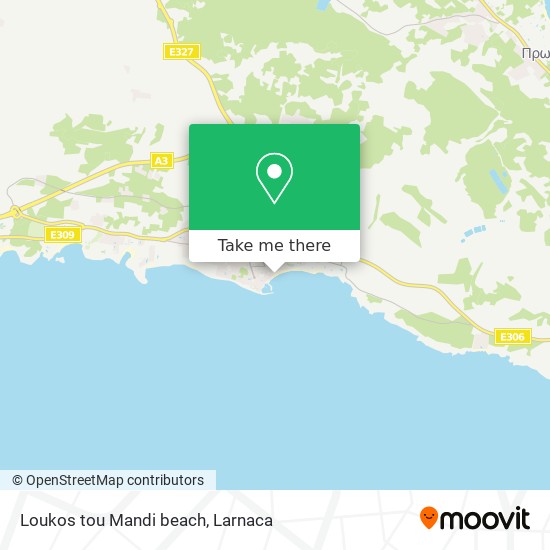 Loukos tou Mandi beach χάρτης