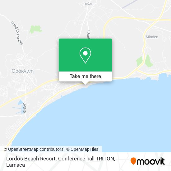 Lordos Beach Resort. Conference hall TRITON map