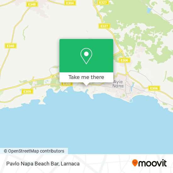 Pavlo Napa Beach Bar χάρτης