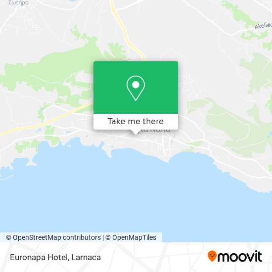Euronapa Hotel χάρτης