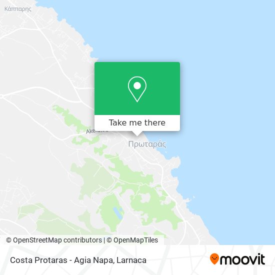 Costa Protaras - Agia Napa map