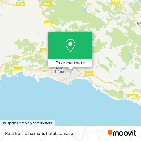 Rout Bar Tasia maris hotel χάρτης