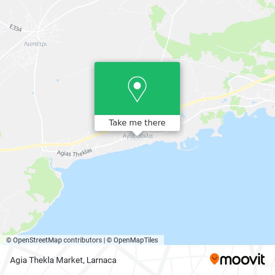 Agia Thekla Market χάρτης