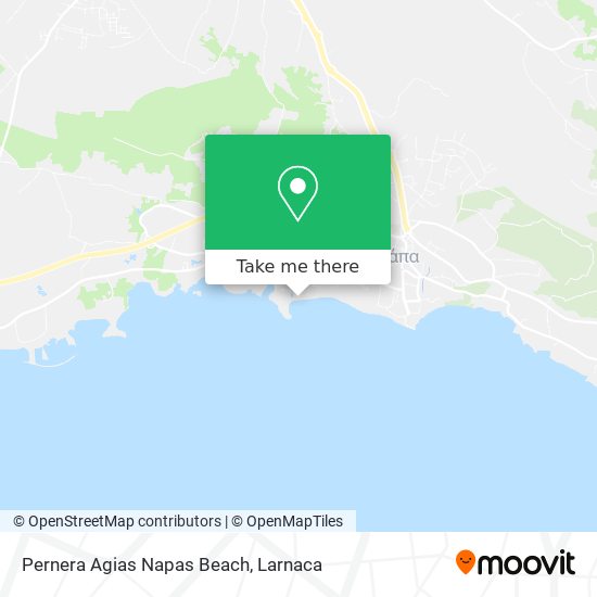 Pernera Agias Napas Beach χάρτης