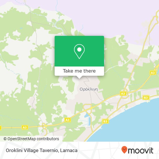 Oroklini Village Tavernio χάρτης
