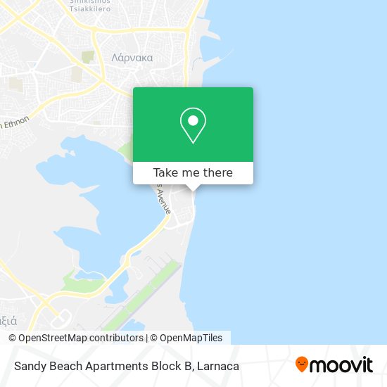 Sandy Beach Apartments Block B χάρτης