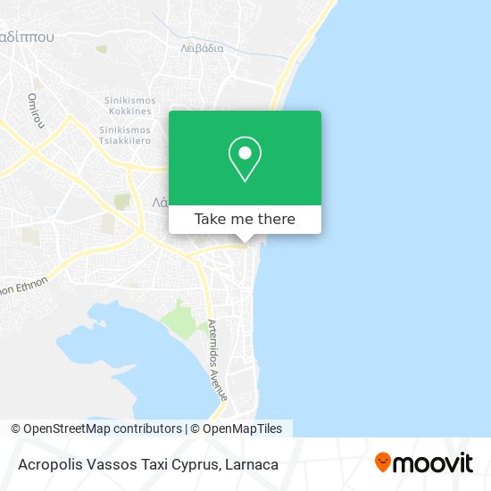Acropolis Vassos Taxi Cyprus map