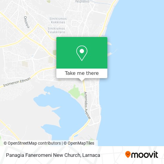 Panagia Faneromeni New Church χάρτης