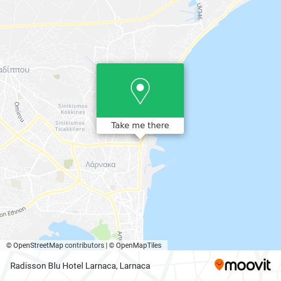 Radisson Blu Hotel Larnaca χάρτης