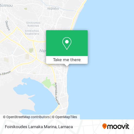 Foinikoudes Larnaka Marina χάρτης