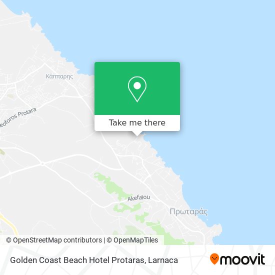 Golden Coast Beach Hotel Protaras χάρτης