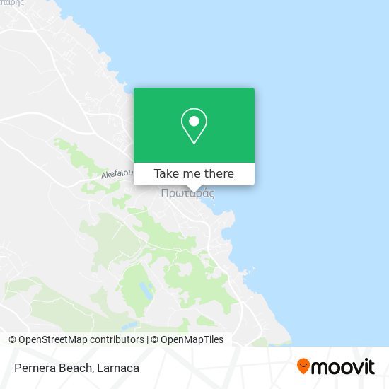 Pernera Beach map