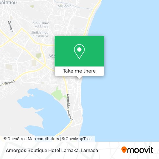 Amorgos Boutique Hotel Larnaka map