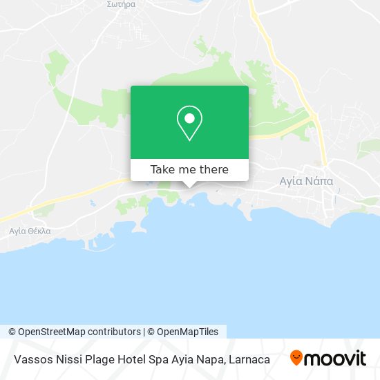 Vassos Nissi Plage Hotel Spa Ayia Napa map