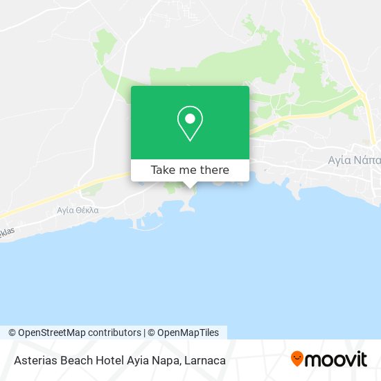 Asterias Beach Hotel Ayia Napa χάρτης