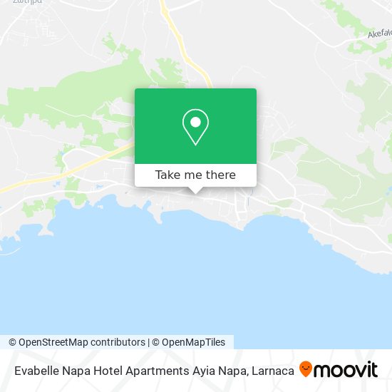 Evabelle Napa Hotel Apartments Ayia Napa χάρτης