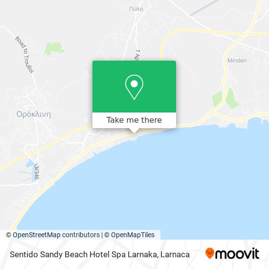 Sentido Sandy Beach Hotel Spa Larnaka map