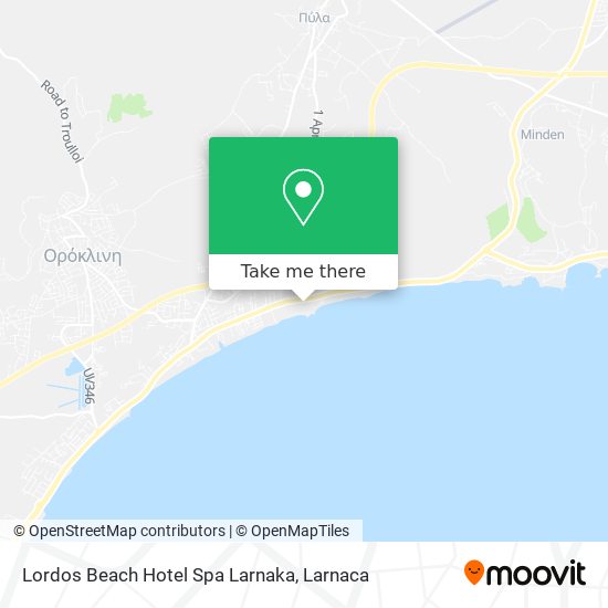 Lordos Beach Hotel Spa Larnaka map