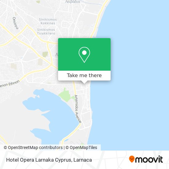 Hotel Opera Larnaka Cyprus χάρτης