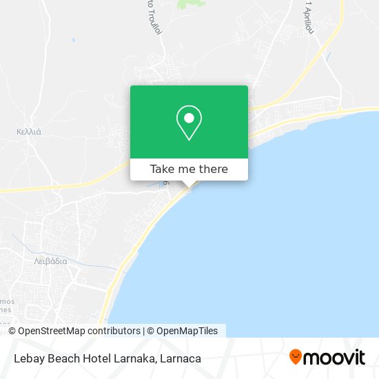 Lebay Beach Hotel Larnaka χάρτης