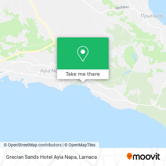 Grecian Sands Hotel Ayia Napa χάρτης