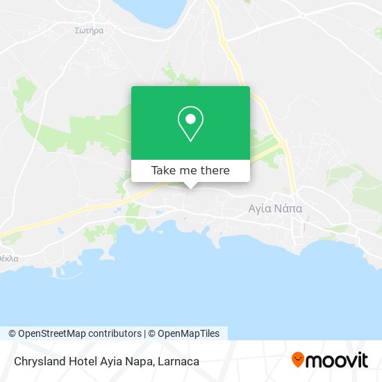 Chrysland Hotel Ayia Napa map