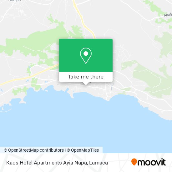 Kaos Hotel Apartments Ayia Napa map