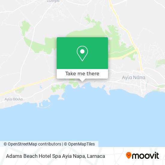 Adams Beach Hotel Spa Ayia Napa χάρτης