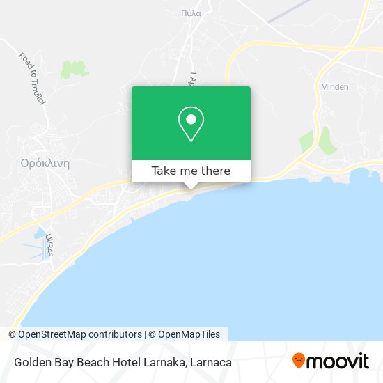 Golden Bay Beach Hotel Larnaka map