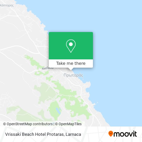 Vrissaki Beach Hotel Protaras χάρτης