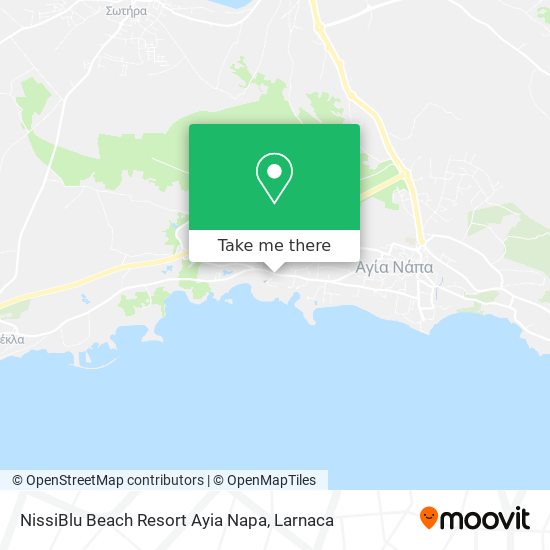 NissiBlu Beach Resort Ayia Napa χάρτης