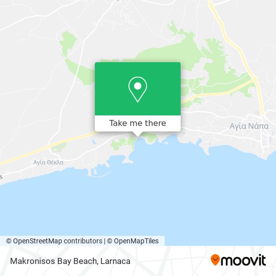 Makronisos Bay Beach χάρτης