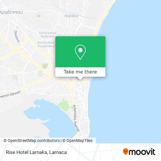 Rise Hotel Larnaka χάρτης