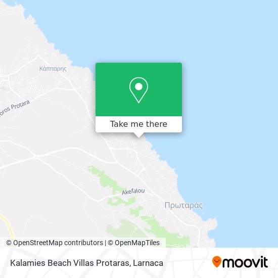 Kalamies Beach Villas Protaras map